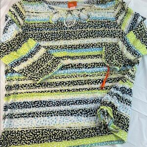 Hearts of palm woman Top size 2X blue green